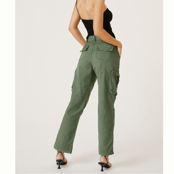 Anthropologie Pilcro Utility Cargo Pants NWT Women’s Green Straight Relaxed 28 - Picture 8 of 16